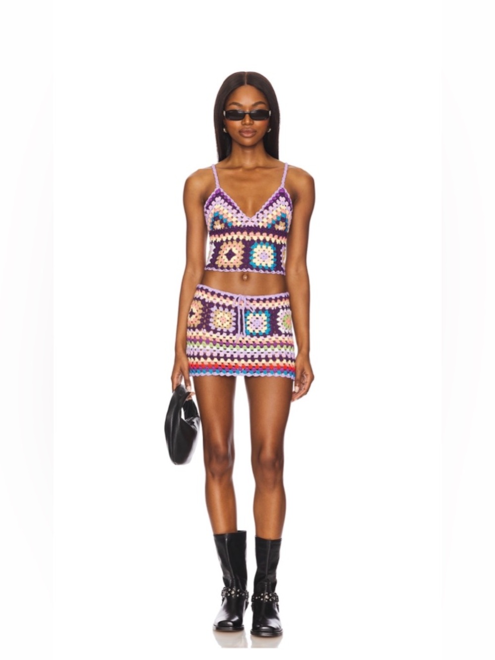 More to Come Alcie Crochet Skirt Set, Multi, Size M
